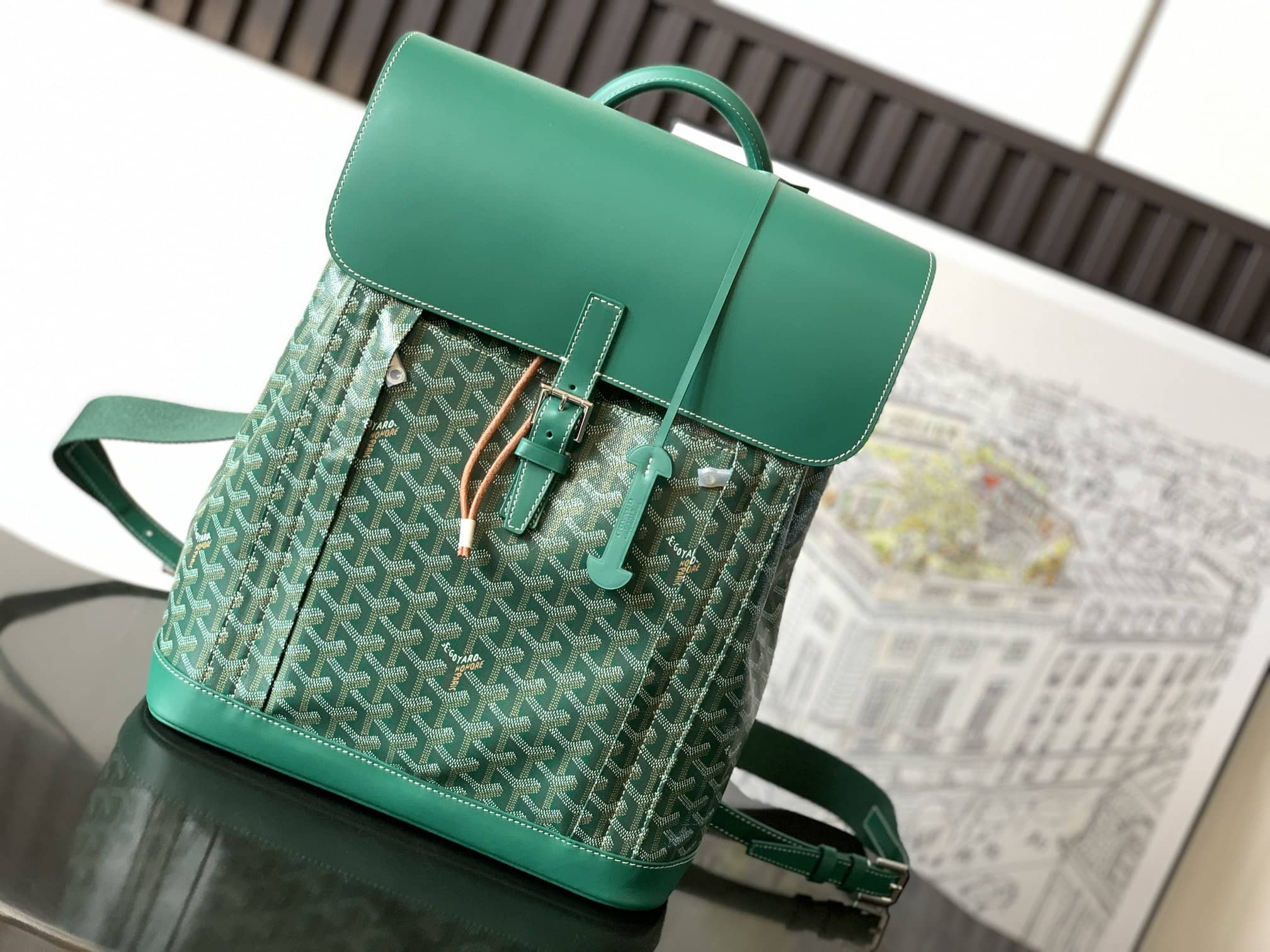 Goyard Alpin MM Backpack Green