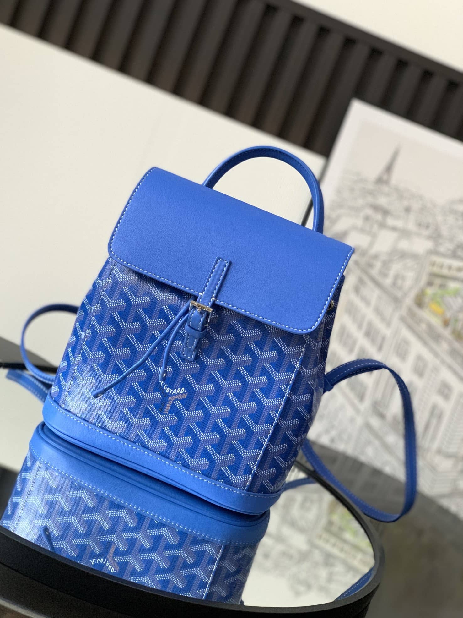 Goyard Alpin Mini Backpack Sky Blue