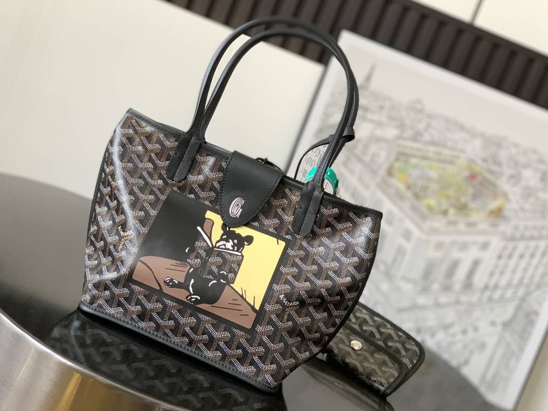 Goyard Anjou Mini Bag French Bulldog Black
