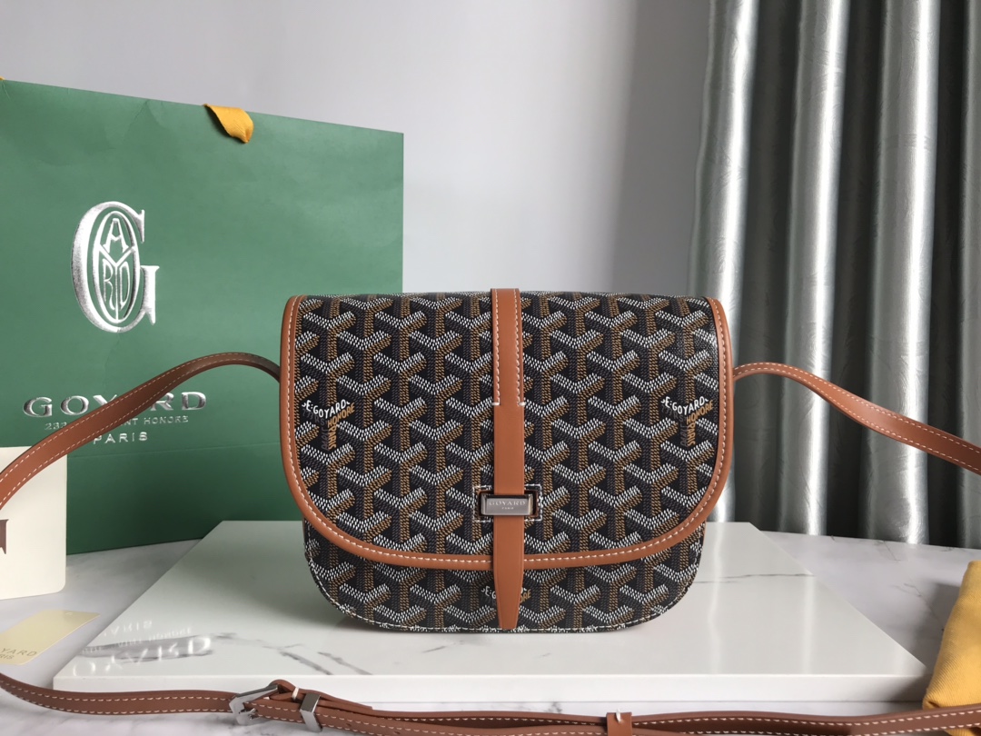 Goyard Belvedere PM Bag Black & Tan