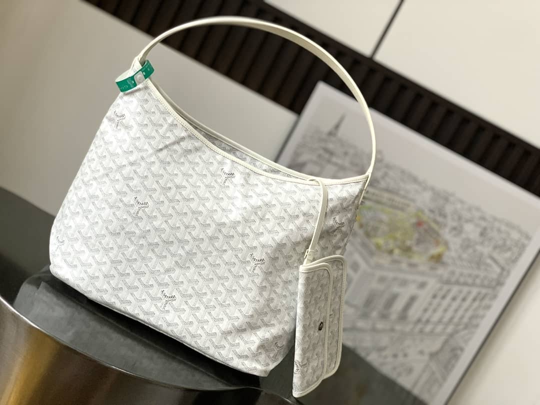 Goyard Bohème Hobo Bag White
