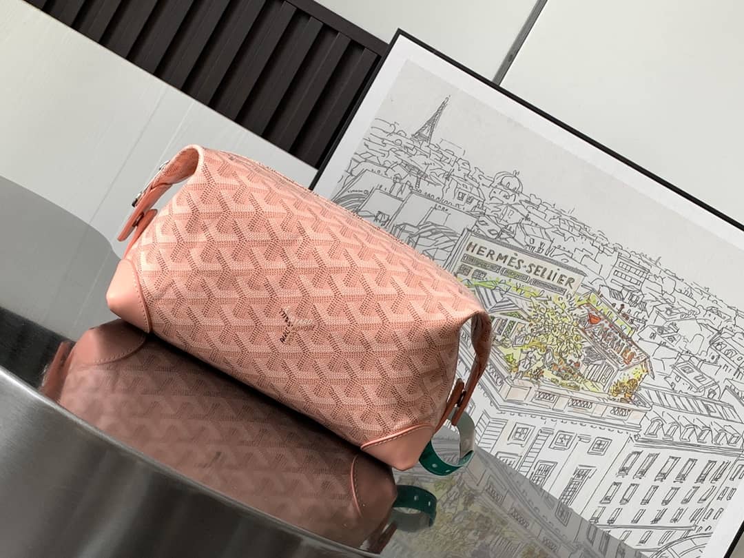 Goyard Bowling 25 Toiletry Bag Pink