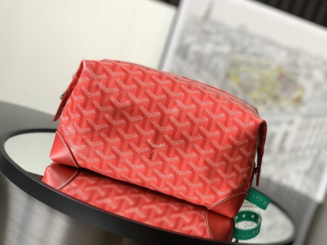 Goyard Bowling 25 Toiletry Bag Red