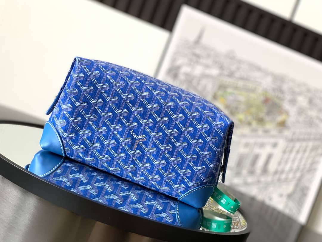 Goyard Bowling 25 Toiletry Bag Sky Blue