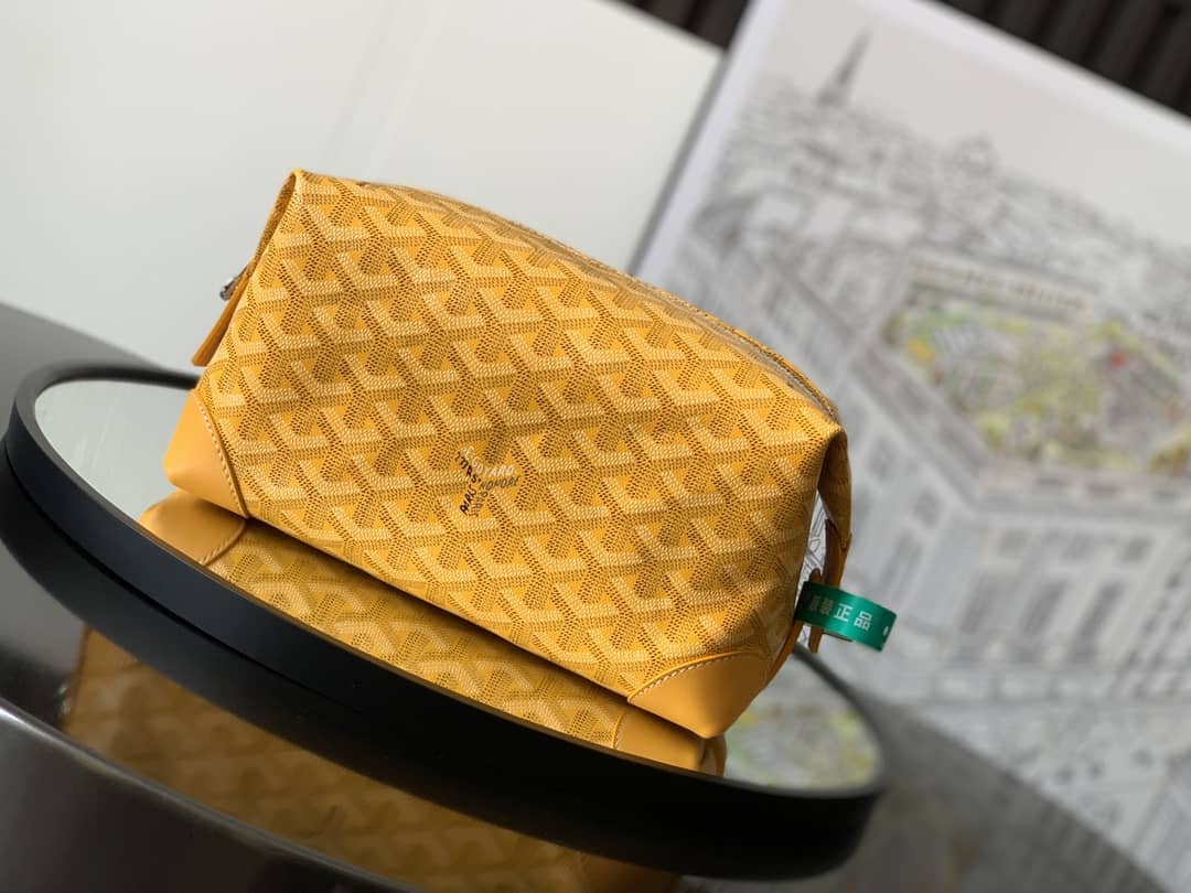 Goyard Bowling 25 Toiletry Bag Yellow