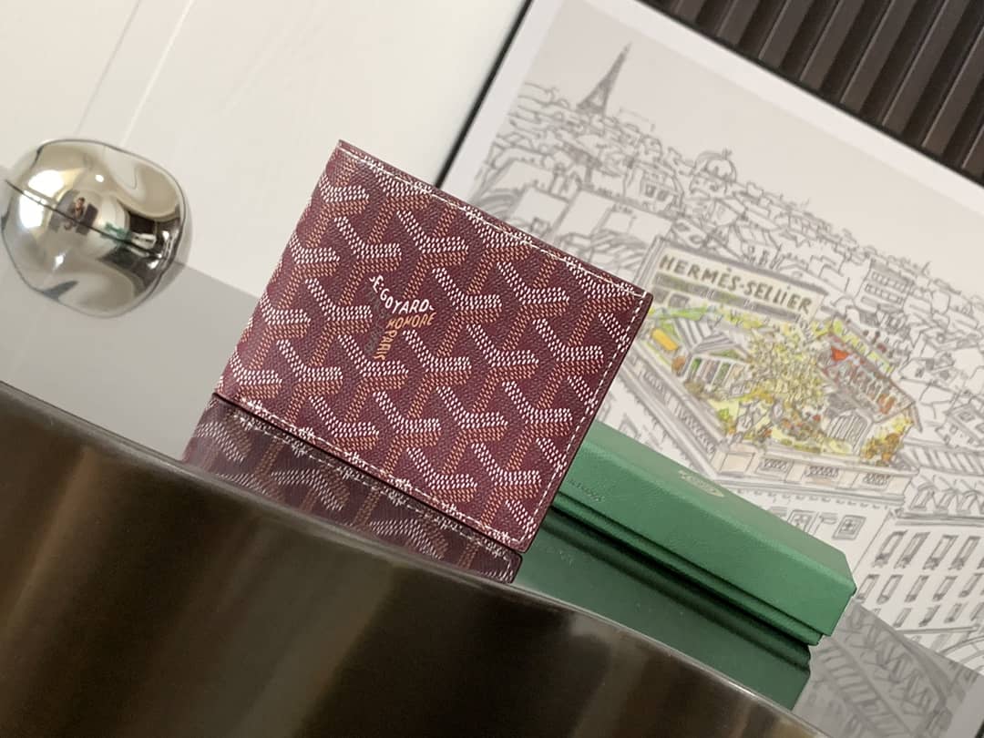 Goyard Card Wallet Burgundy