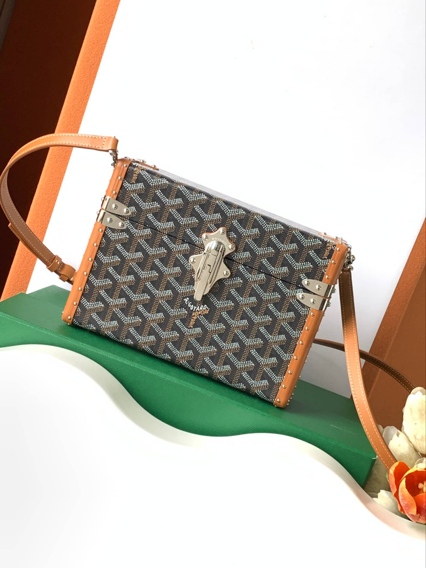 Goyard Cassette Trunk Bag Black & Tan