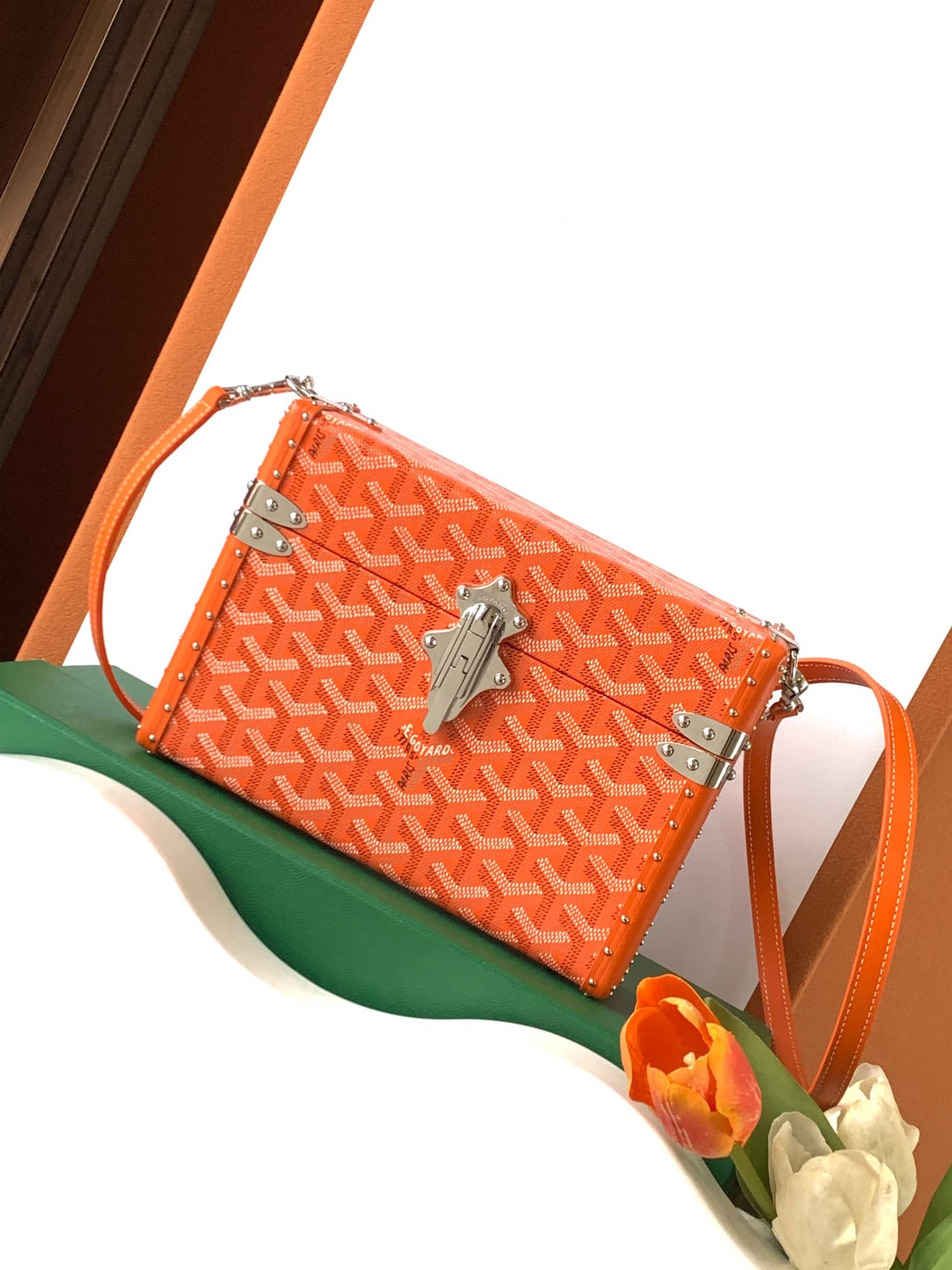 Goyard Cassette Trunk Bag Orange