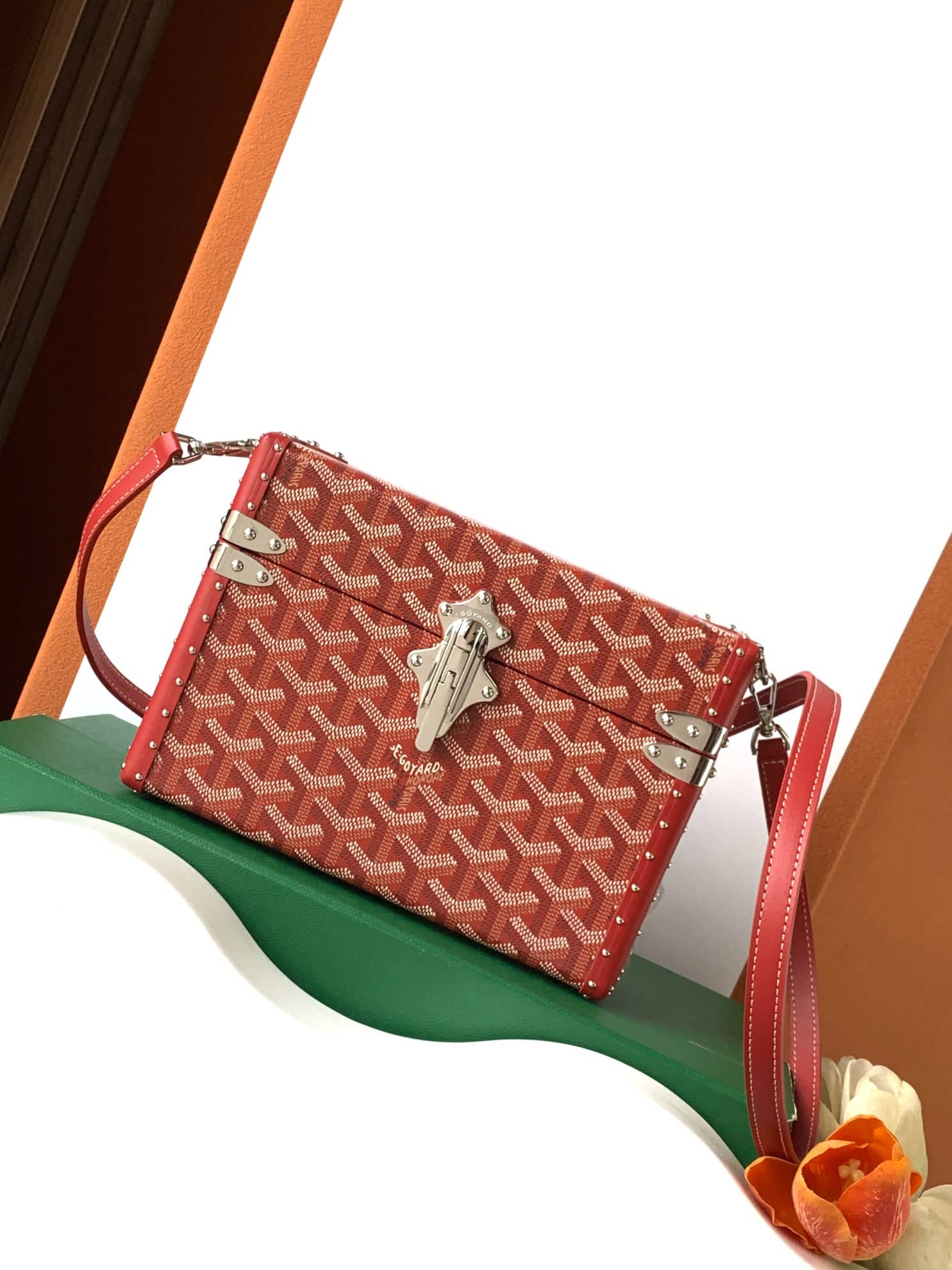 Goyard Cassette Trunk Bag Red