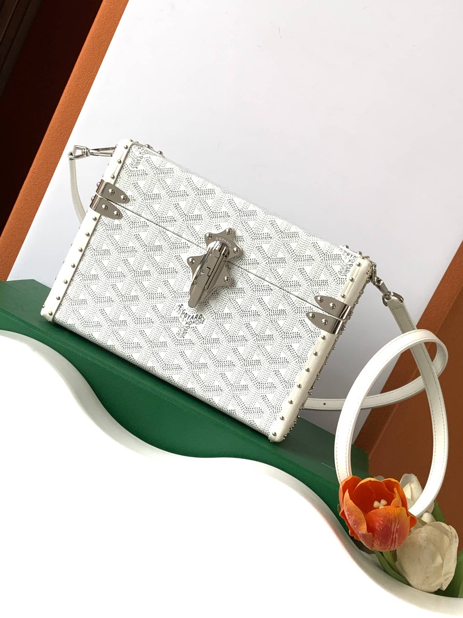 Goyard Cassette Trunk Bag White