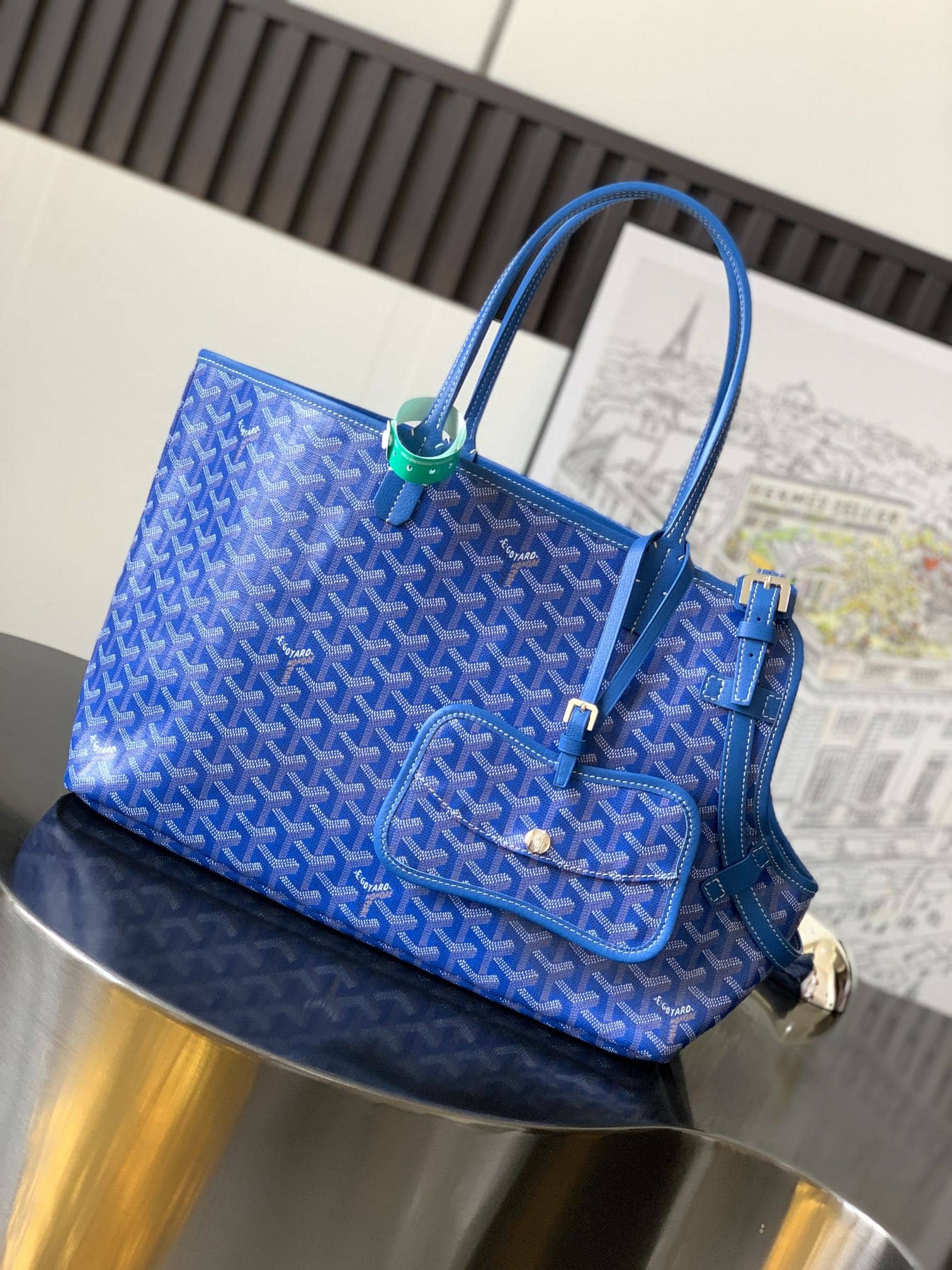Goyard Chien Gris Bag Sky Blue