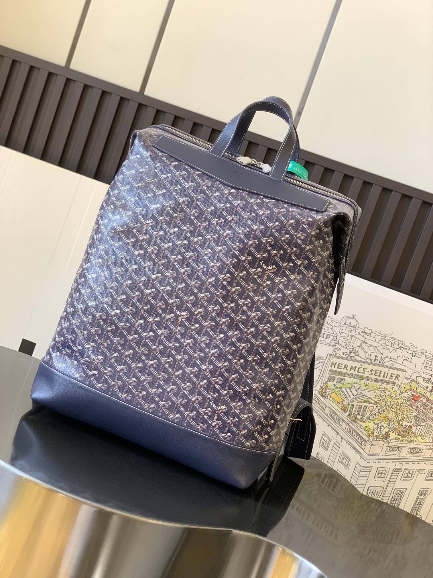 Goyard Cisalpin Backpack Navy Blue