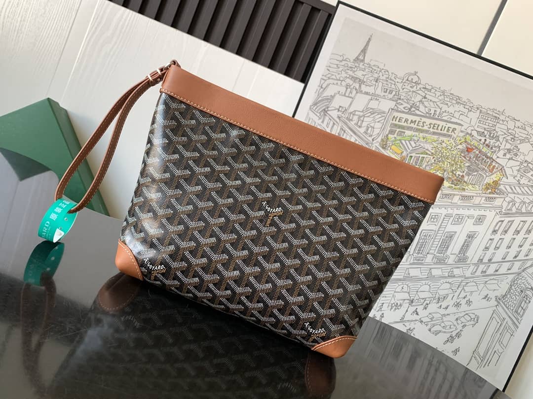 Goyard Conti Pouch Black & Tan