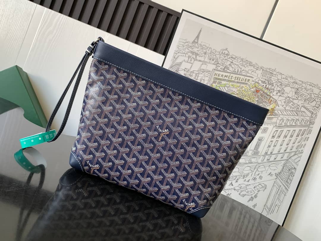 Goyard Conti Pouch Navy Blue