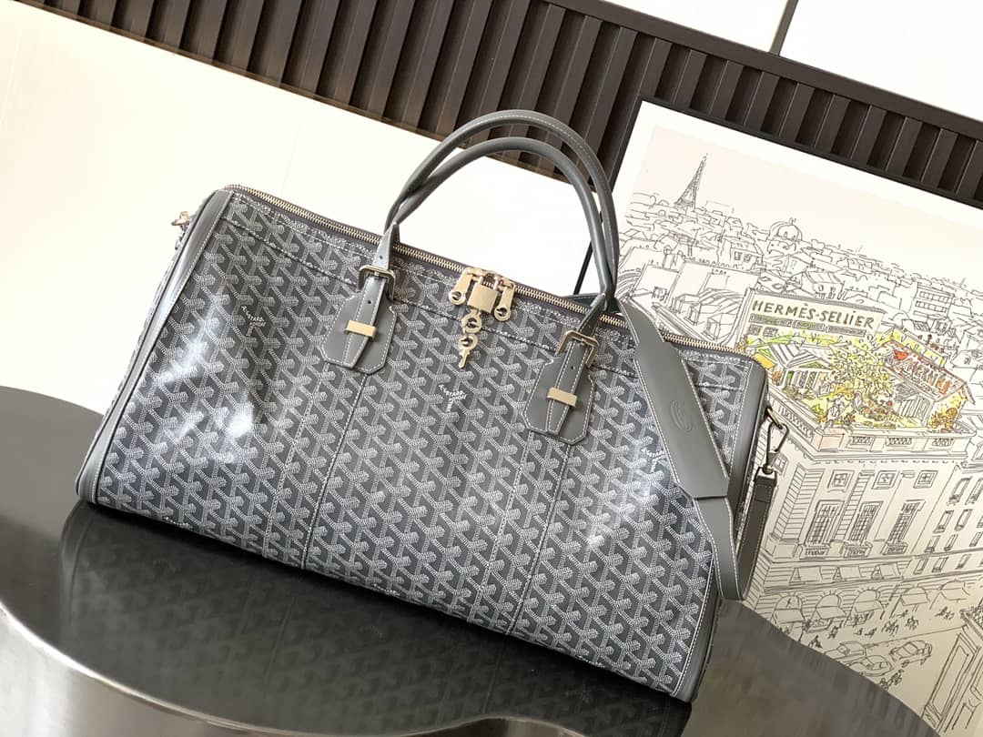 Goyard Croisiere 50 Duffle Bag Grey