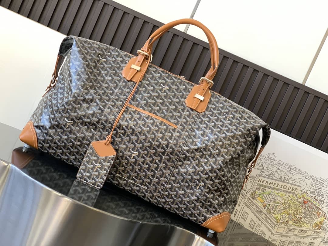 Goyard Duffle Bag 55 Black & Tan