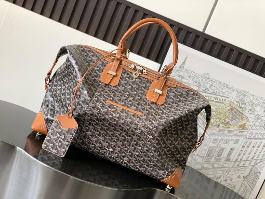 Goyard Duffle Bag Bowling 55 Black & Tan