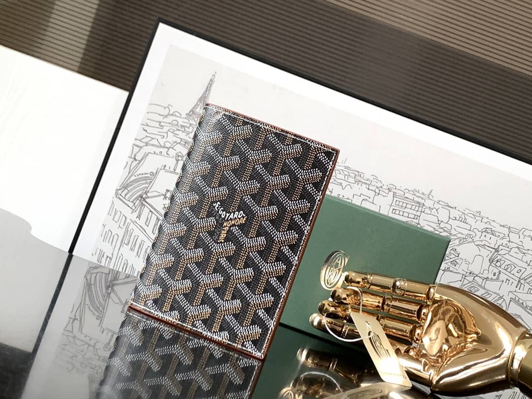 Goyard Grenelle Passport Cover Black & Tan