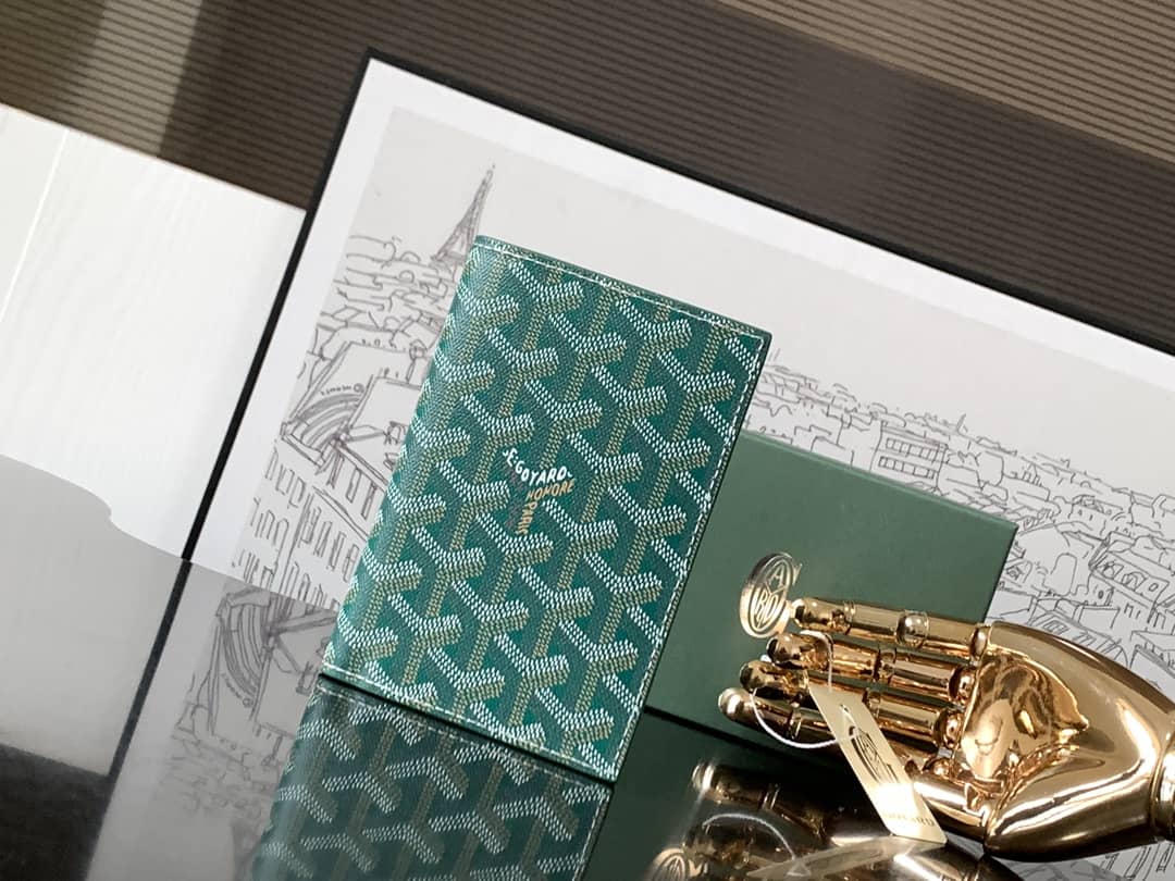 Goyard Grenelle Passport Cover Green