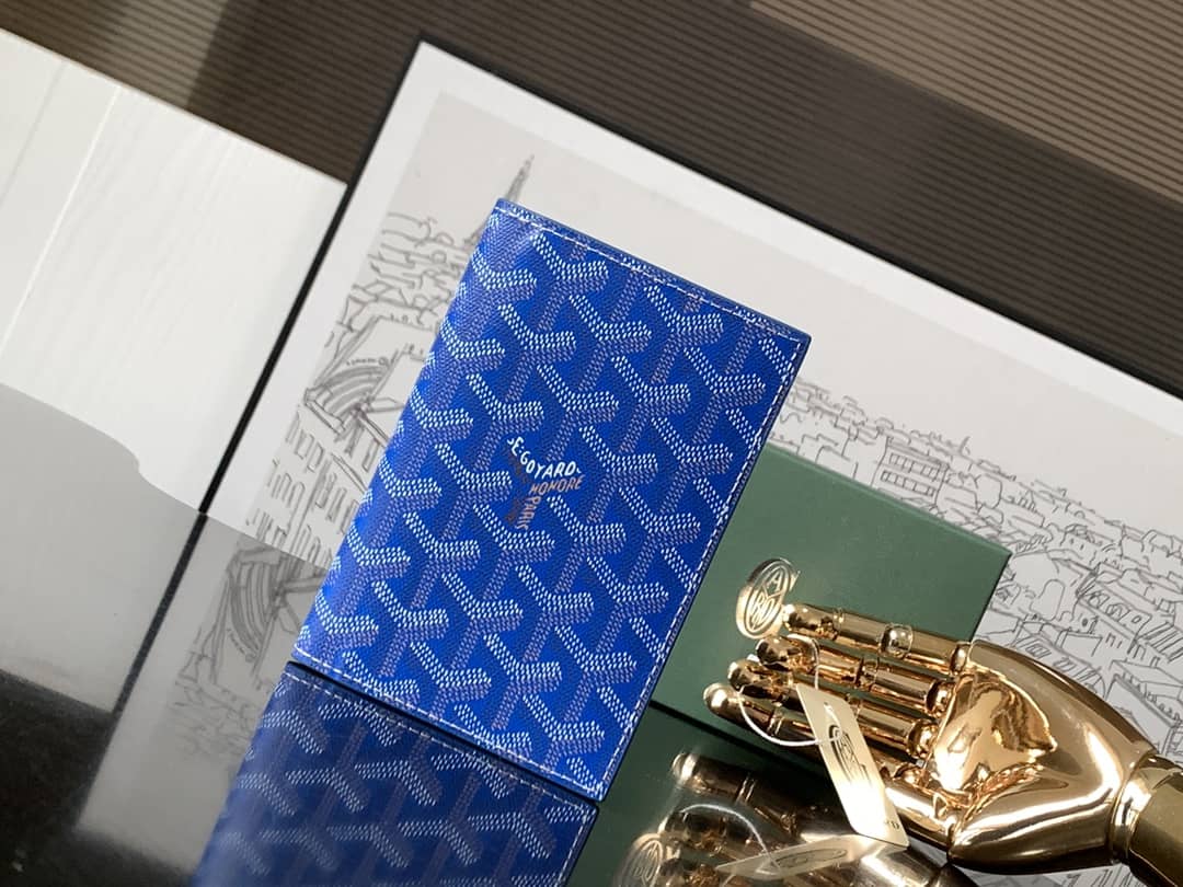 Goyard Grenelle Passport Cover Sky Blue