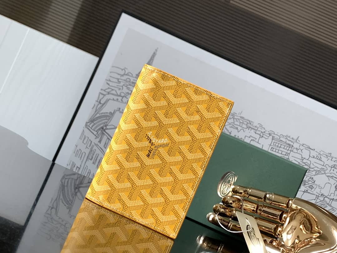 Goyard Grenelle Passport Cover Yellow