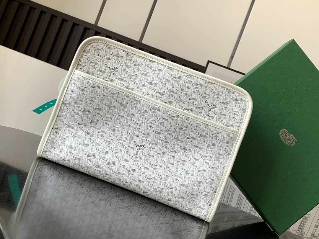 Goyard Jouvence GM Toiletry Bag White