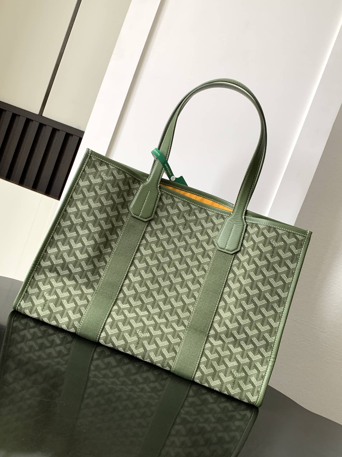 Goyard Villette Jacquard MM Tote Bag Green