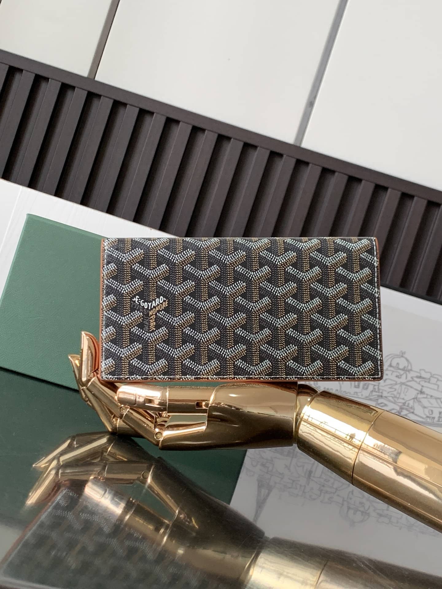 Goyard Long Wallet Black & Tan