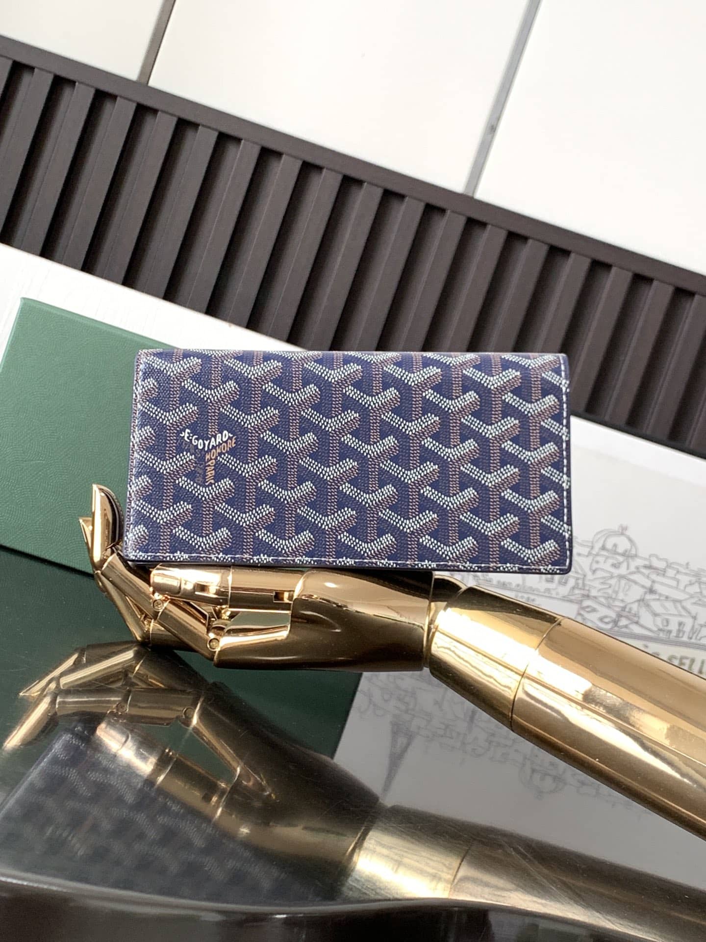 Goyard Long Wallet Navy Blue