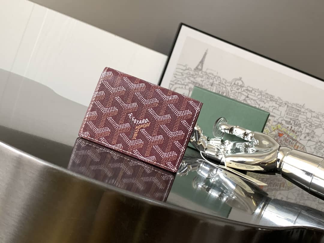 Goyard Malesherbes Card Wallet Burgundy