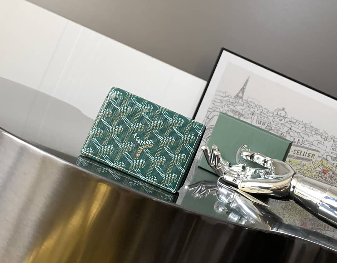 Goyard Malesherbes Card Wallet Green