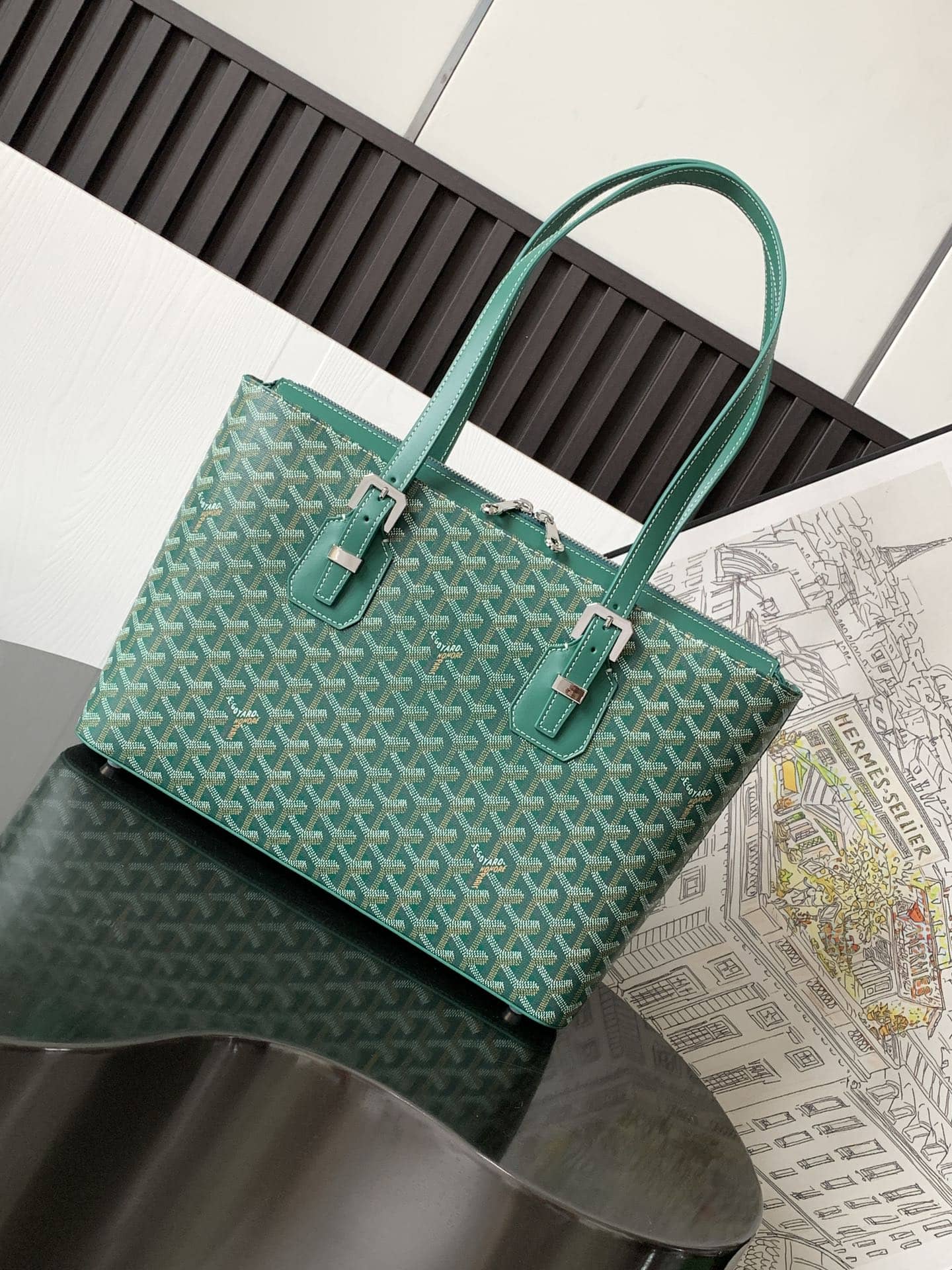 Goyard Marie Galante Bag Green