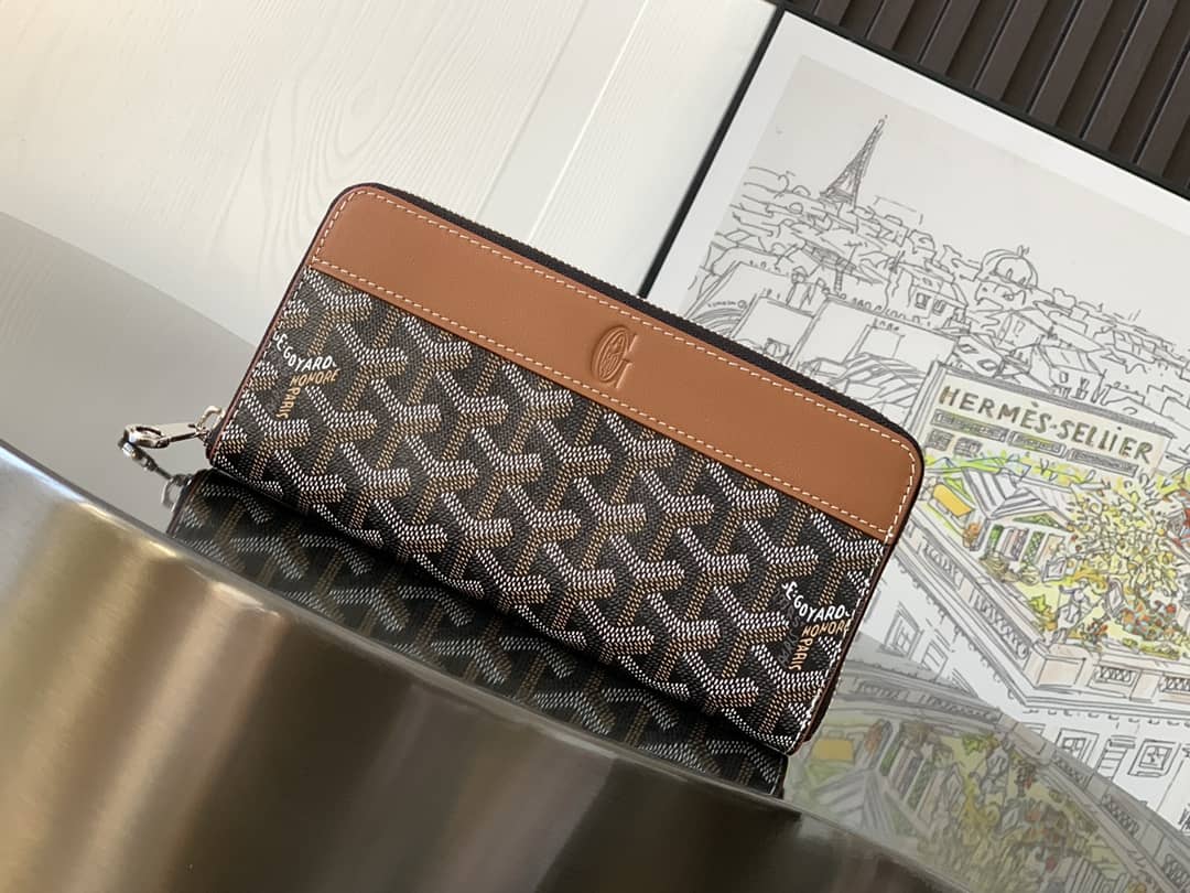 Goyard Matignon GM Wallet Black & Tan