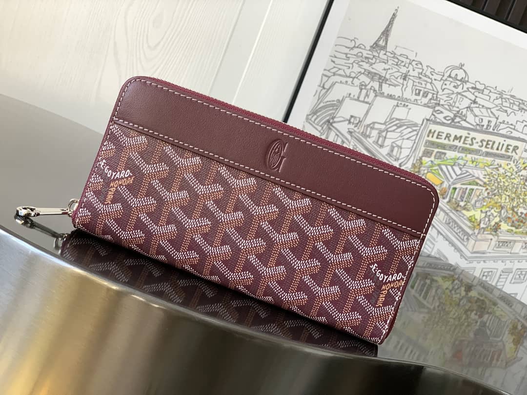 Goyard Matignon GM Wallet Burgundy