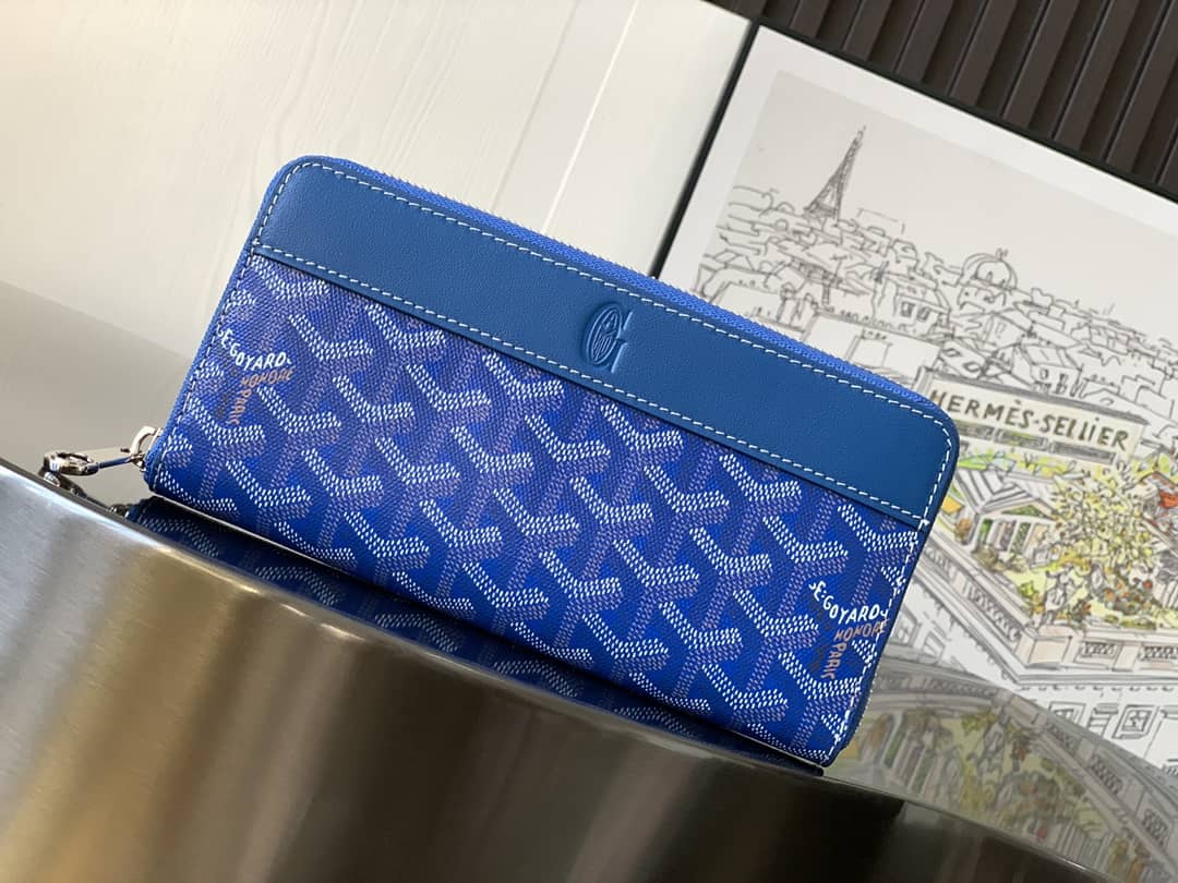 Goyard Matignon GM Wallet Sky Blue