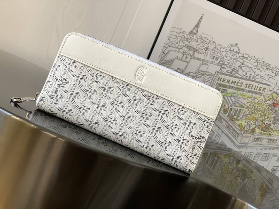 Goyard Matignon GM Wallet White