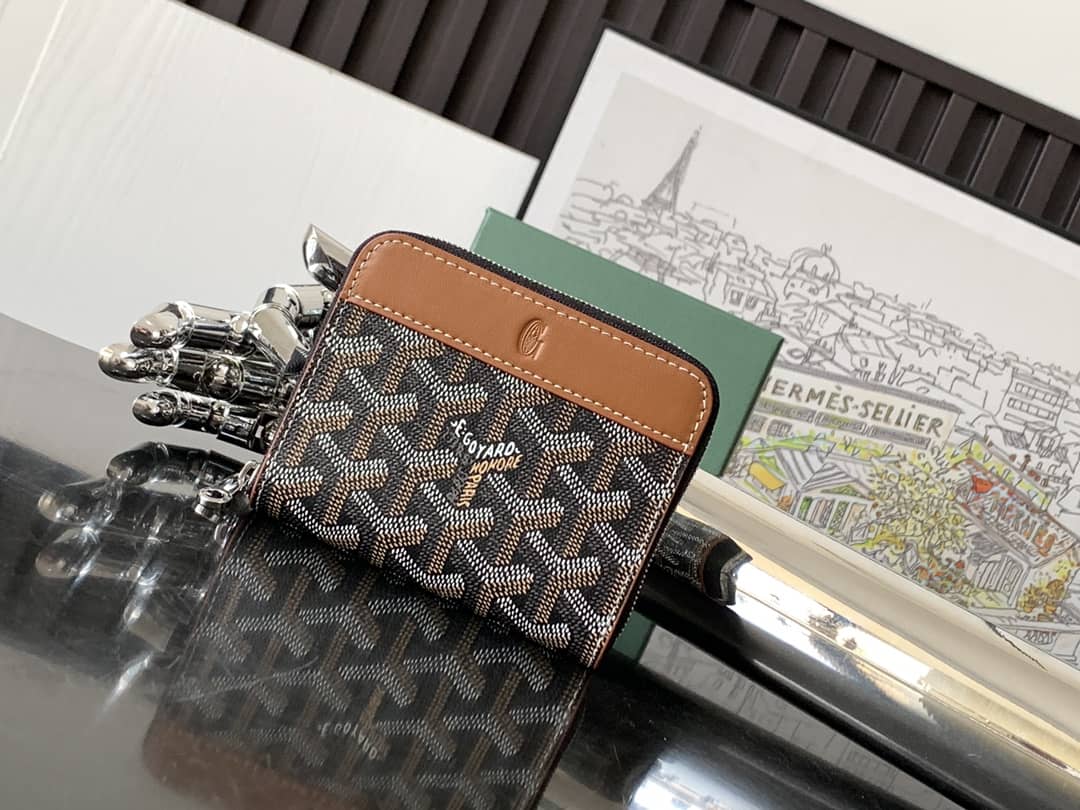 Goyard Matignon Mini Wallet Black & Tan