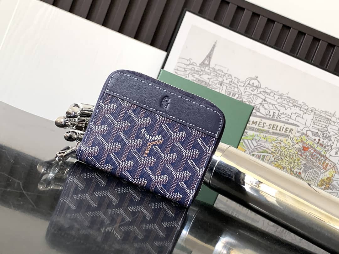 Goyard Matignon Mini Wallet Navy Blue