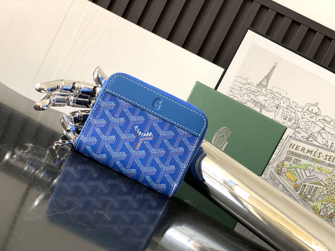 Goyard Matignon Mini Wallet Sky Blue