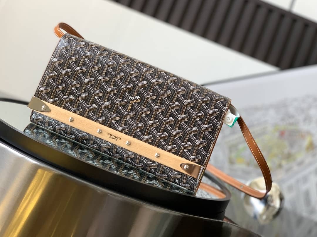 Goyard Monte-Carlo PM Clutch Black & Tan