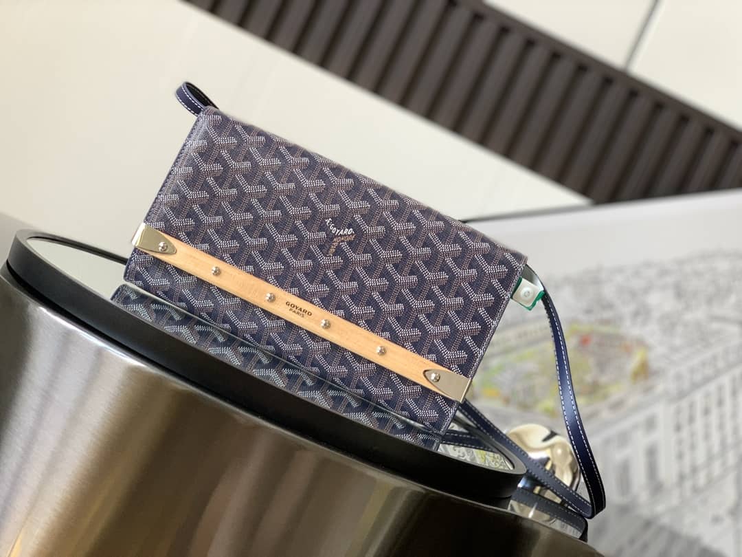 Goyard Monte-Carlo PM Clutch Navy Blue