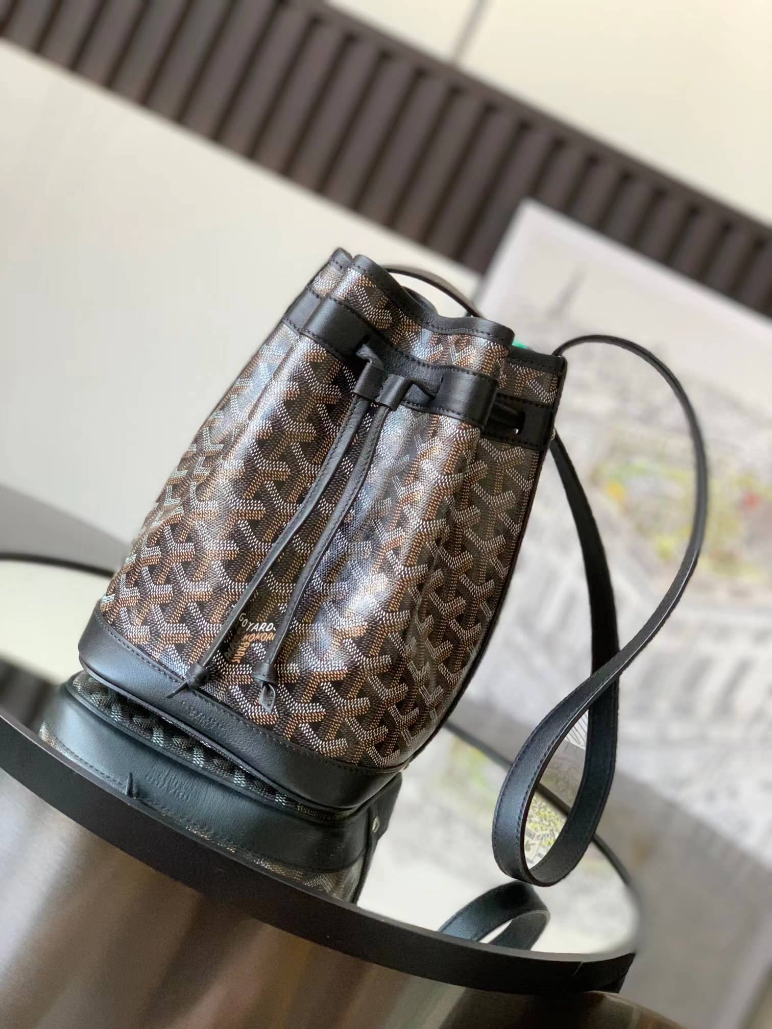 Goyard Petit Flot Bucket Bag Black