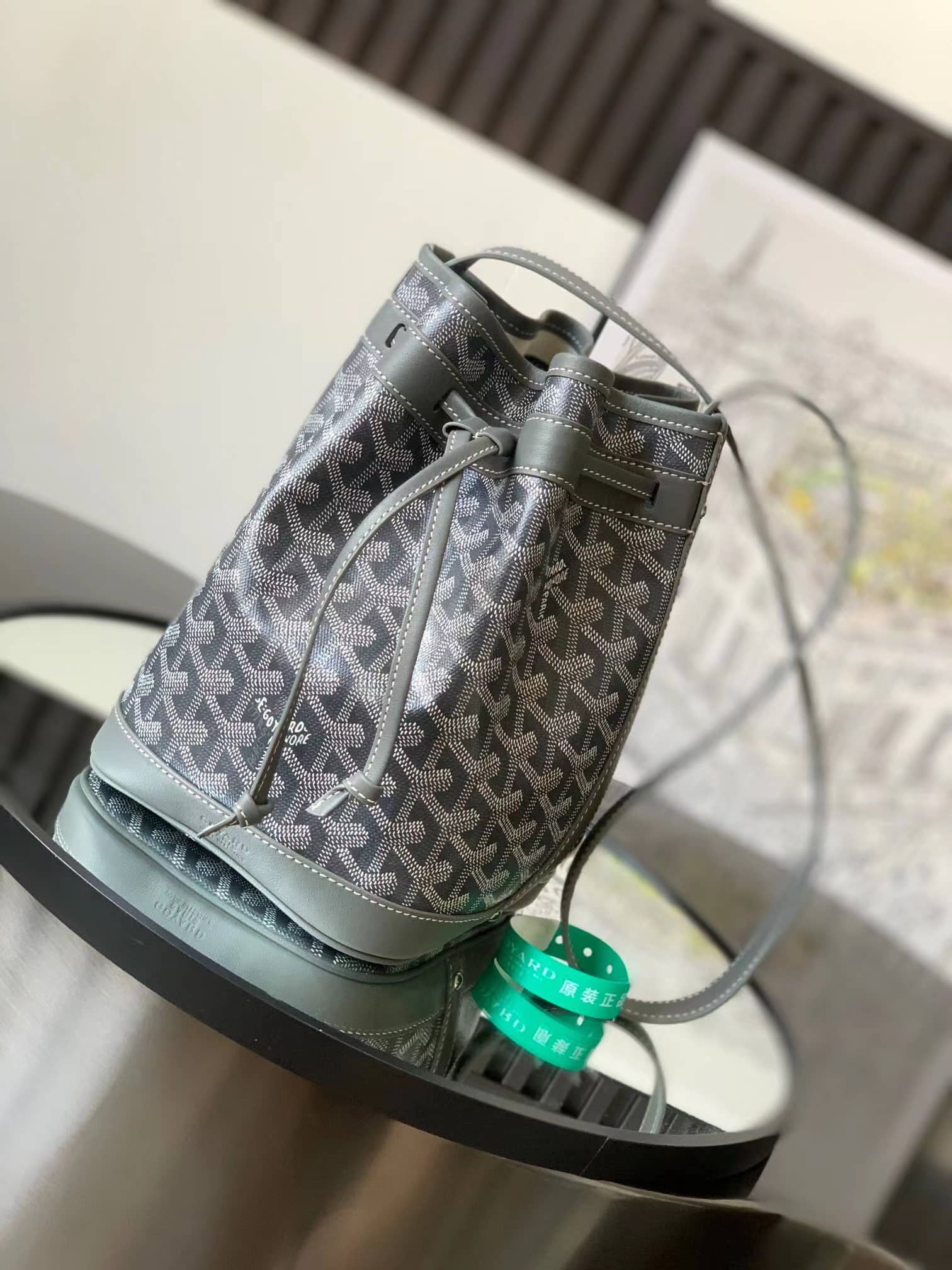 Goyard Petit Flot Bucket Bag Grey