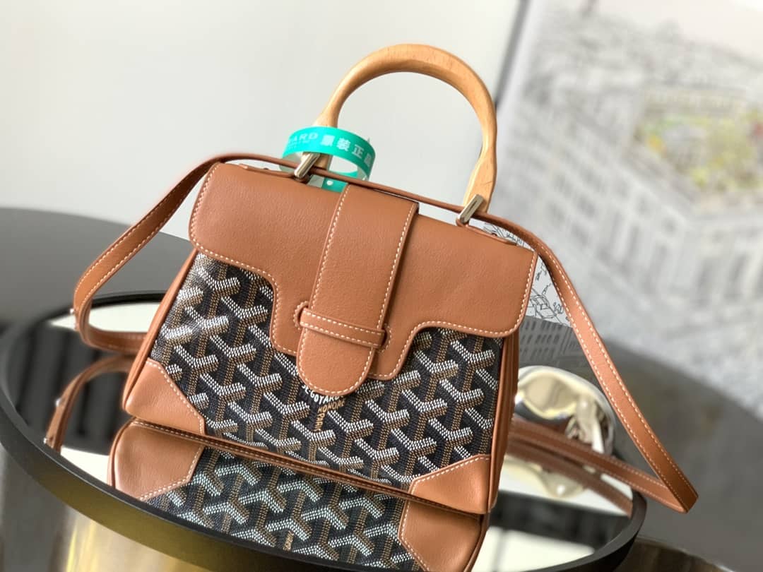Goyard Saïgon Souple Mini Bag Black & Tan