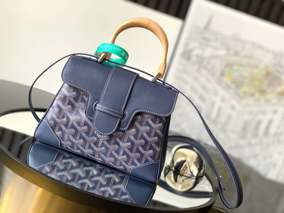 Goyard Saïgon Souple Mini Bag Navy Blue
