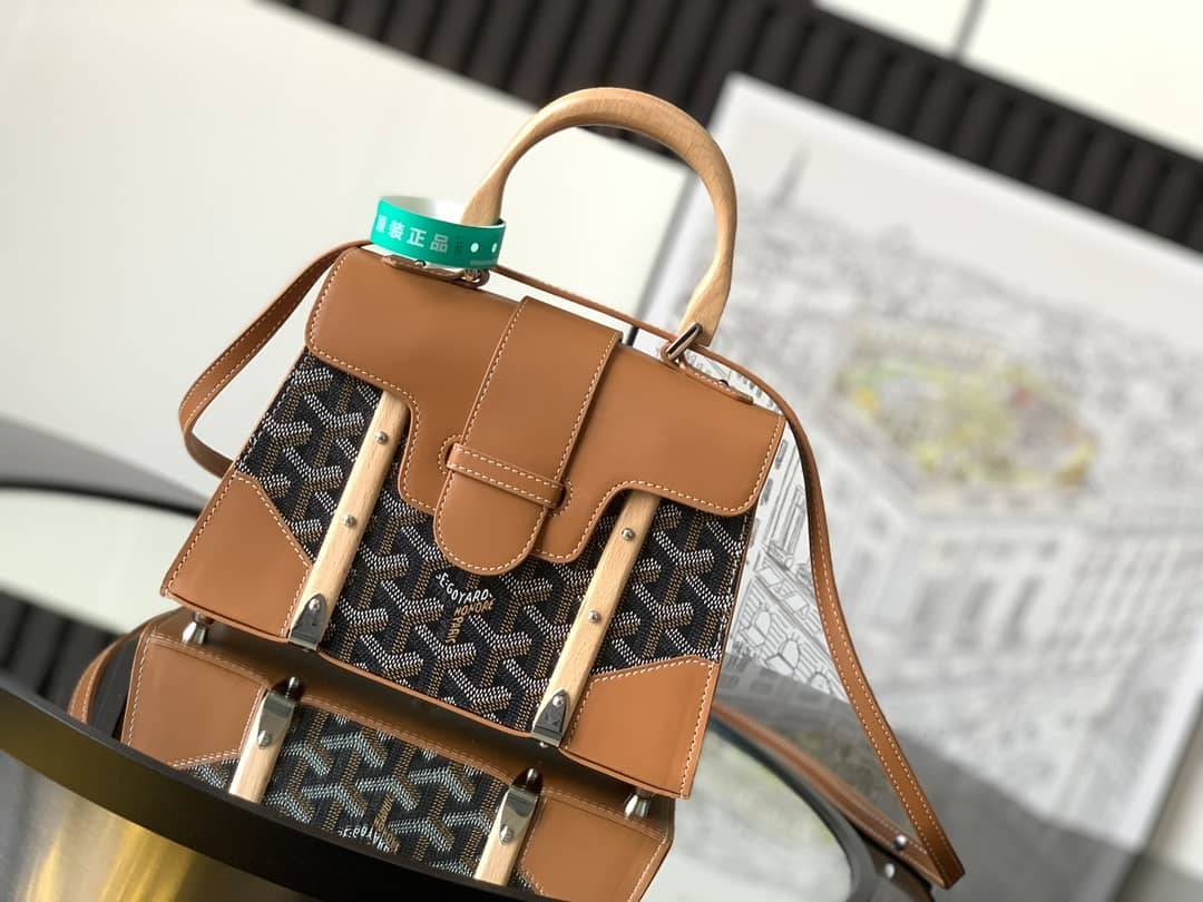 Goyard Saïgon Structuré Mini Bag Black & Tan