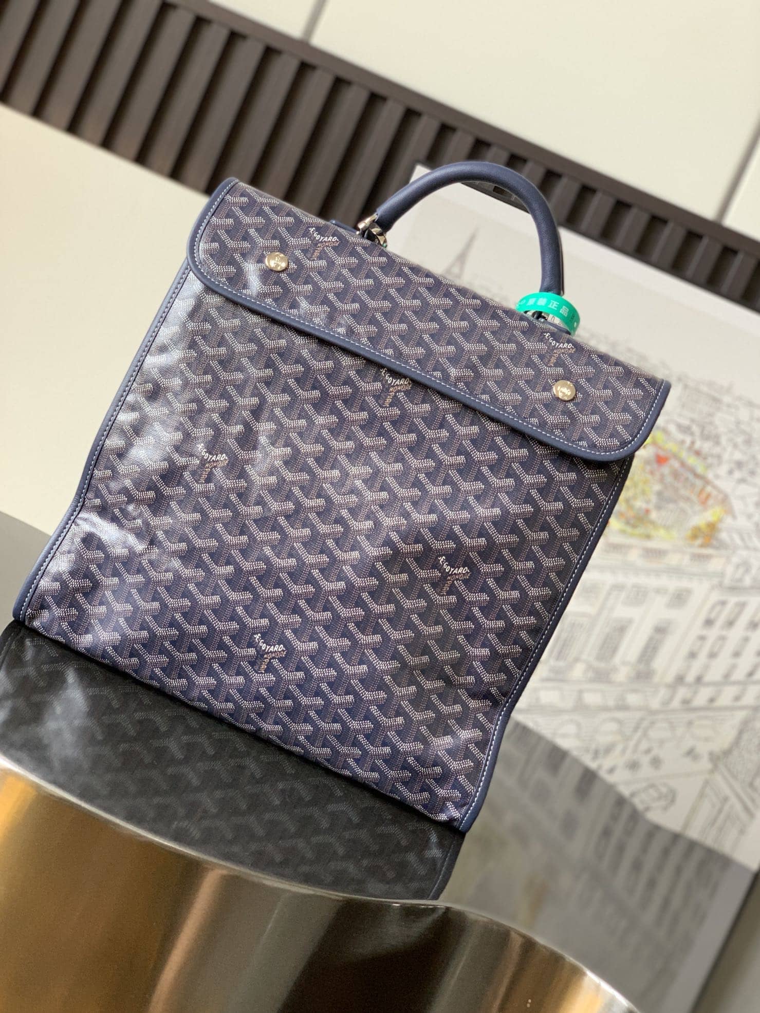 Goyard Saint Léger Backpack Navy Blue