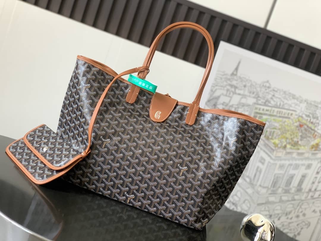 Goyard Saint Louis PM Bag Black & Tan