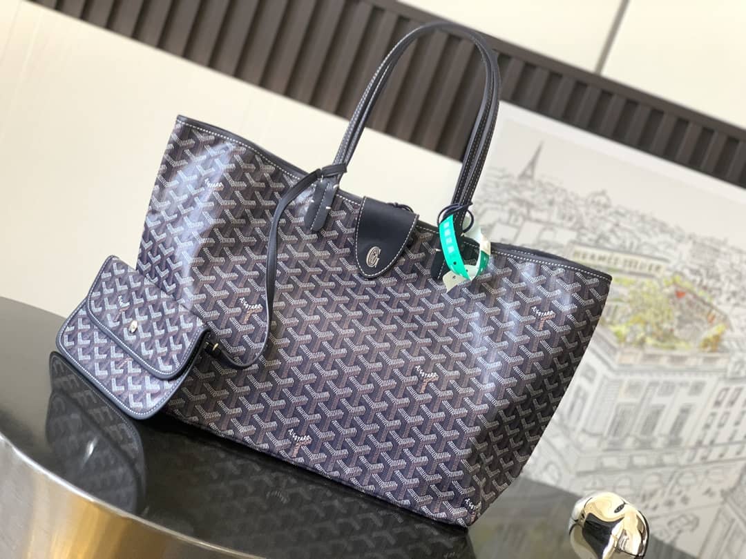 Goyard Saint Louis PM Bag Navy Blue