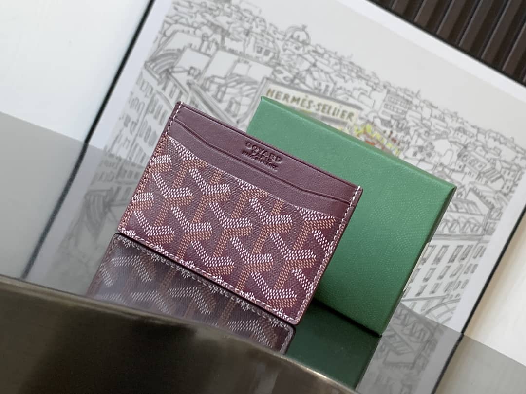 Goyard Saint-Sulpice Card Wallet Burgundy